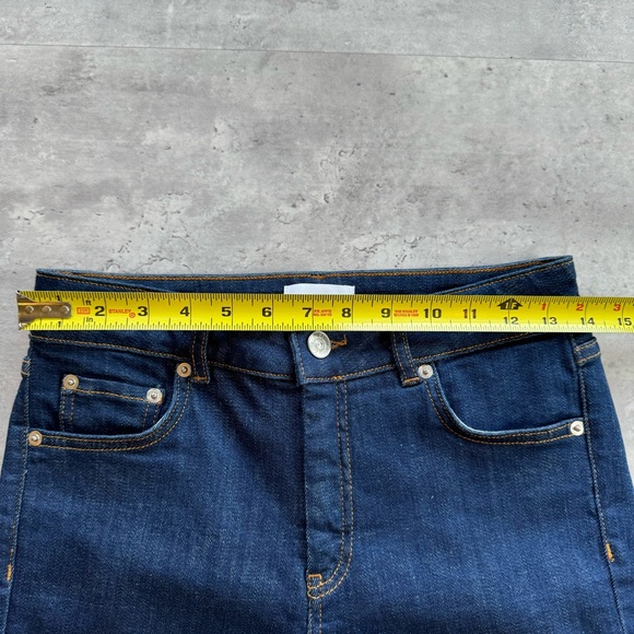 Ganni Mid Rise Dark Wash Jeans Like New, Size 26, 32” Inseam - Picture 7 of 9